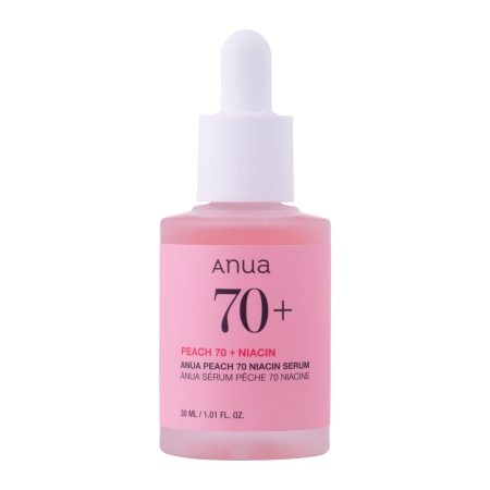 Anua - Peach 70% Niacinamide Serum - Ser cu efect de iluminare cu 70% extract de piersici - 30ml