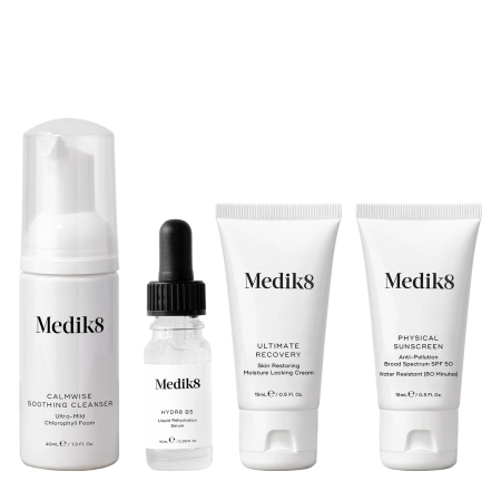 Medik8 – Post Treatment Kit – Set complet pentru îngrijirea pielii după tratament – 40 ml + 10 ml + 15 ml + 15 ml