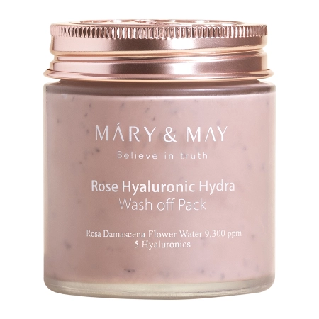Mary&May - Rose Hyaluronic Hydra Wash off Pack - Mască de argilă hidratantă - 125g