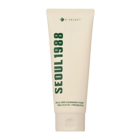 K-SECRET - SEOUL 1988 Cleansing Foam : Pine Cica 1% + Probiotics - Spumă de curățare pentru față