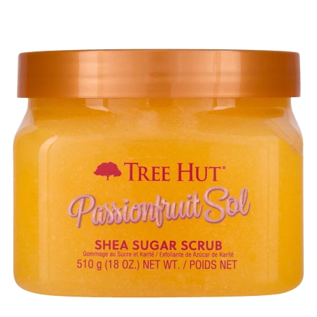 Tree Hut - Shea Sugar Scrub Passionfruit Sol - Exfoliant de corp cu zahăr – Fructul pasiunii – 510 g