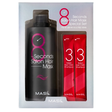 Masil - Set de măști pentru păr 8 Seconds Salon - Set de îngrijire a părului: șampon și mască - 350 ml