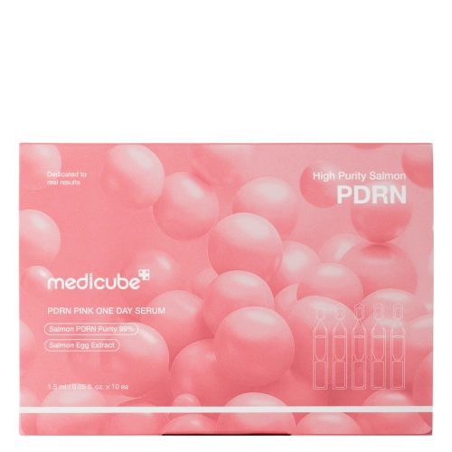 Medicube - PDRN Pink One Day Serum - Ser Hidratant pentru o Zi cu Colagen și PDRN - 10 x 1,5 ml