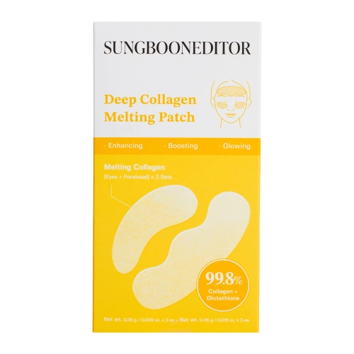 Sungboon Editor – Deep Collagen Melting Patch – Plasturi colagenici solubili pentru față – 3 x 0,28 g + 3 x 0,46 g