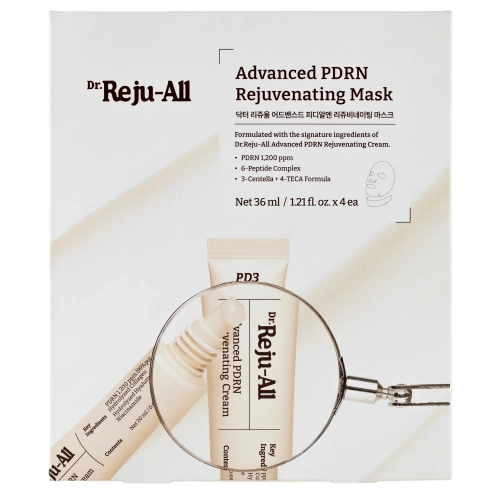 Dr. Reju-All - Advanced PDRN Rejuvenating Mask - Mască tip șervețel regenerantă și pentru îmbunătățirea fermității - 4 buc./36ml