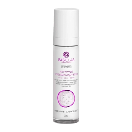 BasicLab - Copperis - Cremă de zi pentru față cu efect activ de netezire, cu 0,3% peptidă pură de cupru – 50 ml