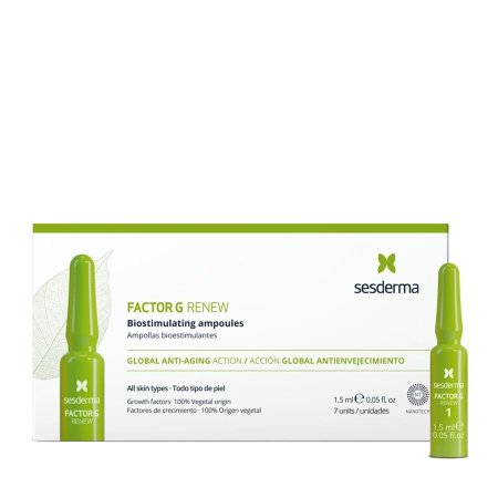 Sesderma - Factor G Biostimulating Ampoules - Fiole Biostimulatoare pentru Față - 7x1,5ml