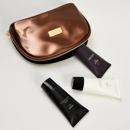 Hadat - Hydro Silk Hair Set - Set Silk pentru păr - Geantă cosmetică - 70 ml + 70 ml + 70 ml