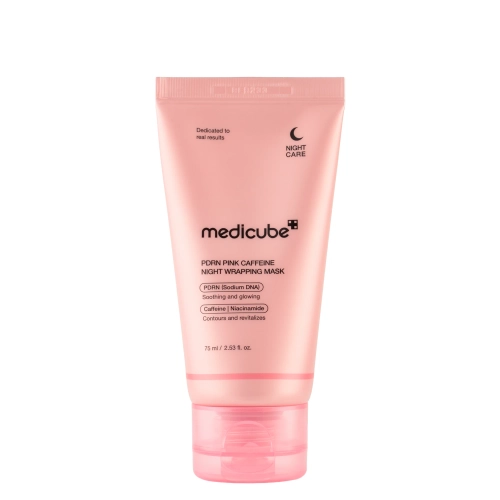 Medicube - PDRN Pink Caffeine Night Wrapping Mask - Mască de noapte netezitoare și fermizantă cu PDRN - 75 ml