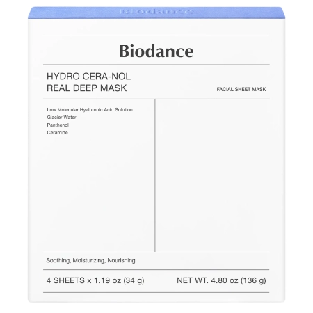 Biodance - Hydro Cera-nol Real Deep Mask Set - Set mască de față hidratantă cu colagen - 4pcs/34g