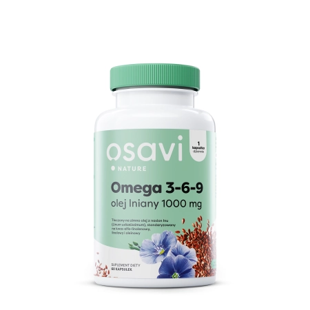 Osavi -  Omega 3-6-9 Flaxseed Oil 1000mg  - 120 capsule softgel