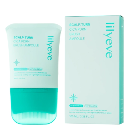 lilyeve - Scalp:Turn Cica PDRN Brush Ampoule - Fiolă anti-mătreață pentru scalp - 100 ml