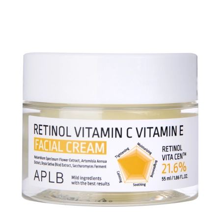 APLB - Retinol Vitamin C Vitamin E Facial Cream - Cremă de față cu retinol și vitaminele C și E - 55ml
