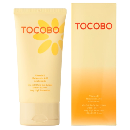 Tocobo - Vita Soft Daily Sun Lotion SPF50+ PA++++ - Cremă lejeră pentru protecție solară pentru față - 150 ml