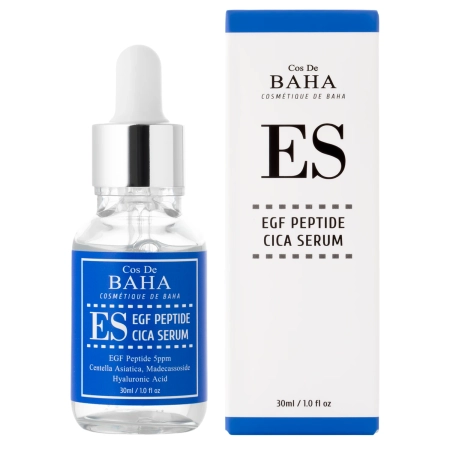 Cos De BAHA - EGF Peptide Cica Serum - Ser pentru față cu EGF, peptide și Centella asiatica - 30 ml