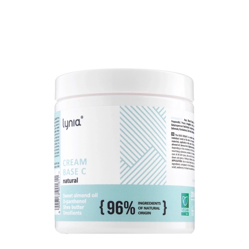 Lynia - Cream Base C Natural - Cremă de bază hidratantă ușoară cu vitaminele B5 și E - 200ml