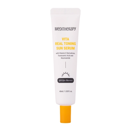 Meditherapy - Vita Real Toning Sun Serum SPF 50+ PA++++ - - Ser Hidratant pentru Față cu Filtru - 40ml.