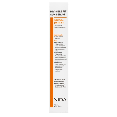 NIDA - Invisible Fit Sun Serum - Ser pentru față cu protecție solară - 40 ml