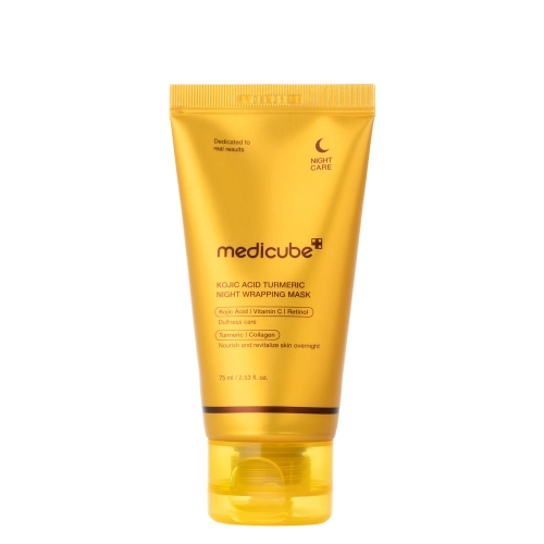 Medicube - Kojic Acid Turmeric Night Wrapping Mask - Mască de Noapte pentru Netezire cu Acid Kojic - 75 ml