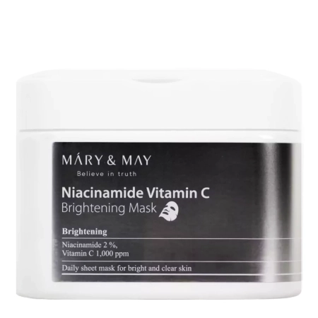 Mary&May – Niacinamide Vitamin C Brightening Mask – Set de măști iluminatoare pentru față – 30 buc.