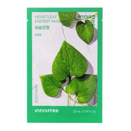 Innisfree - Squeeze Energy Mask - Heartleaf - Soothing - Mască cu tampon de calmare - 22ml