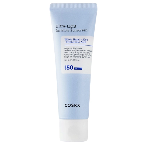 COSRX - Ultra - Light Invisible Sunscreen SPF50+/PA++++ - Cremă de protecție solară ușoară și hidratantă - 50ml