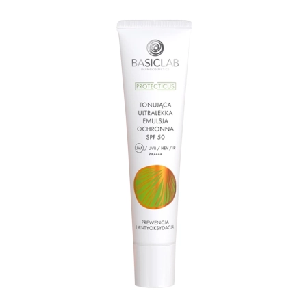 BasicLab – Emulsie de protecție ultra-ușoară cu efect de uniformizare a nuanței SPF50 PA++++ – 40 ml