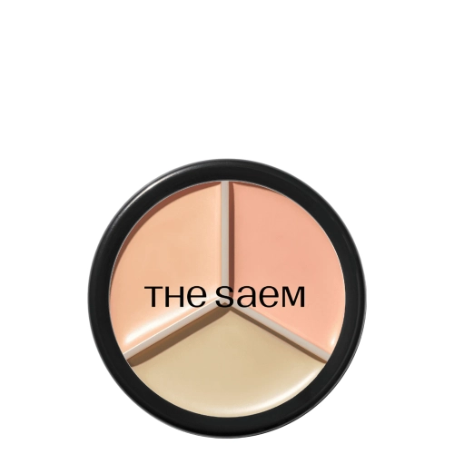 The Saem - Cover Perfection Triple Pot Concealer - Corector Triplu în Paletă - 03 Correct Up Beige - 13,5 g