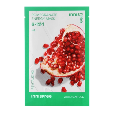 Innisfree - Squeeze Energy Mask - Pomegranate - Revitalizing - Mască cu tampon de revitalizare - 22ml