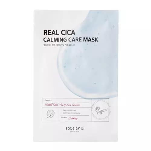 Some By Mi - Real Cica Calming Care Mask - Mască calmantă de folie - 20g