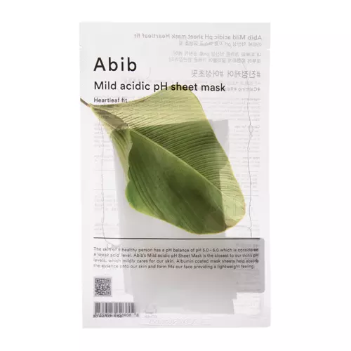 Abib – Mild Acidic pH Sheet Mask Heartleaf Fit – Mască delicată tip șervețel cu extract de heartleaf – 30 ml