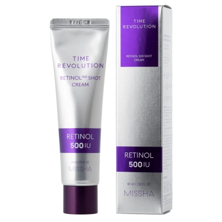 Missha - Time Revolution Retinol 500 Shot Cream - Cremă pentru fermitate cu retinol - 60 ml
