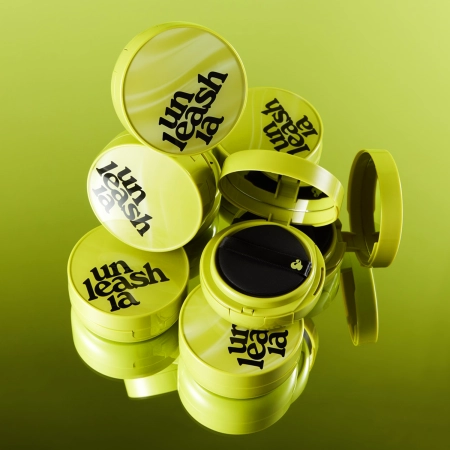 Unleashia - Satin Wear Healthy-Green Cushion - Refill + Sponge - Fond de ten Satin Wear Cushion - 21N Eburnean - 15g