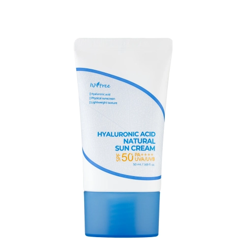 Isntree - Hyaluronic Acid Natural Sun Cream SPF50+/PA++++ - Cremă de protecție solară cu filtru mineral - 50ml