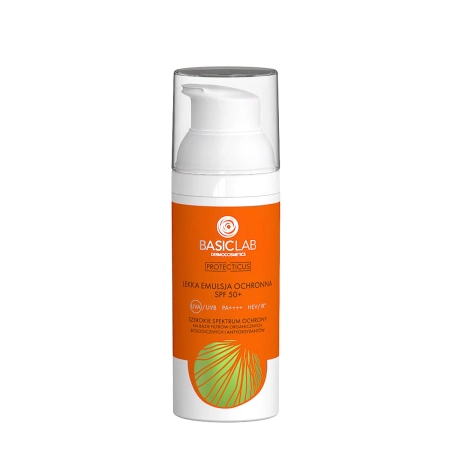 BasicLab - Protecticus - Prevenire și Antioxidare - Emulsie de protecție ușoară SPF50+ - 50ml