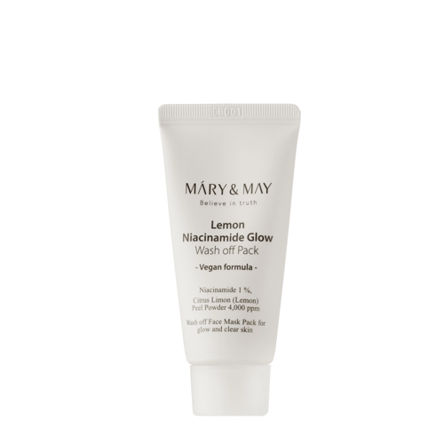 Mary&May - Lemon Niacinamide Glow Wash off Pack - Mască de argilă iluminatoare - 30g