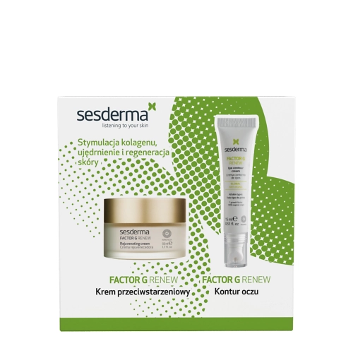 Sesderma - Factor G Set - Set de Produse Regenerante și cu Efect de Fermitate - Cremă + Cremă pentru Conturul Ochilor - 50ml + 15ml
