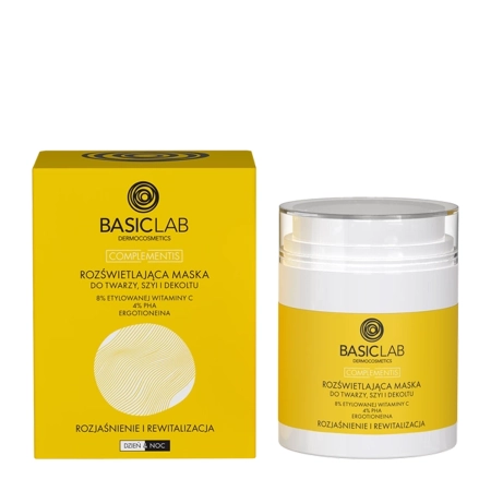 BasicLab - Complementis - Mască iluminatoare pentru față, gât și decolteu – 50 ml