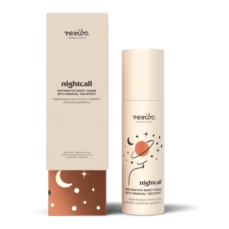 Resibo – Nightcall – Cremă regenerantă de noapte cu efect de bronzare subtilă – 50ml