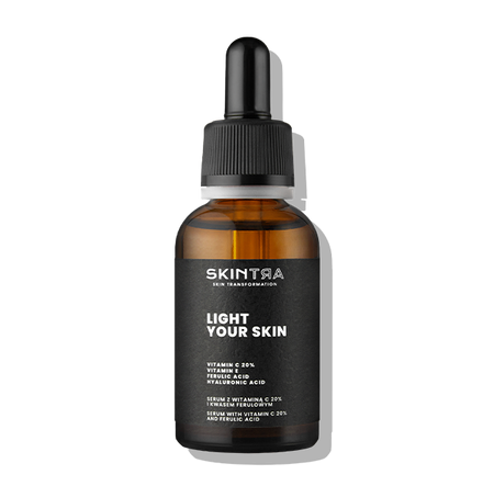 SkinTra - Light Your Skin - Ser iluminator cu 20% vitamina C și acid ferulic - 30 ml