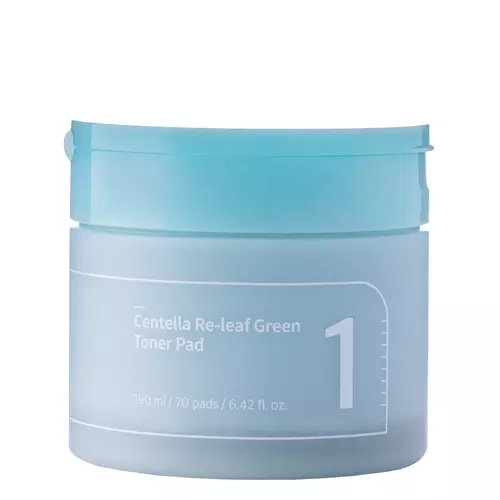 Numbuzin - No.1 - Centella Re-leaf Green Toner Pad - Tampoane de îngrijire a pielii cu Centella - 70buc