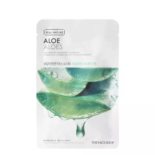The Face Shop - Natural Mask - Aloe Vera - Mască de folie cu Aloe Vera - 20g