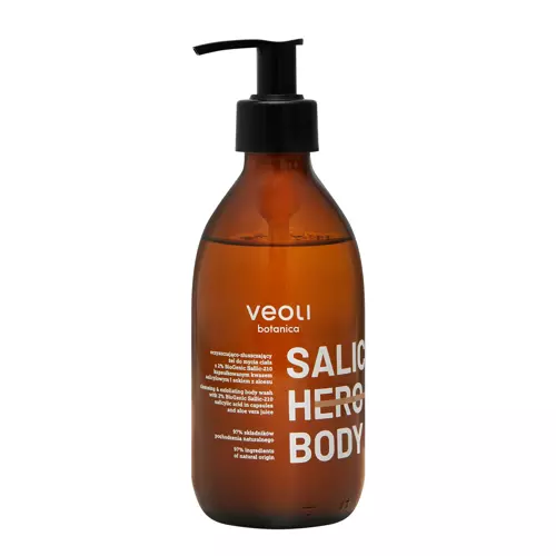 Veoli Botanica – Salic Hero Body – Gel de Duș Purifiant și Exfoliant – 280ml