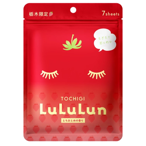 LuLuLun - Premium Sheet Mask Tochigi Strawberry - Set de măști tip șervețel hidratante - Căpșună - 7 buc.