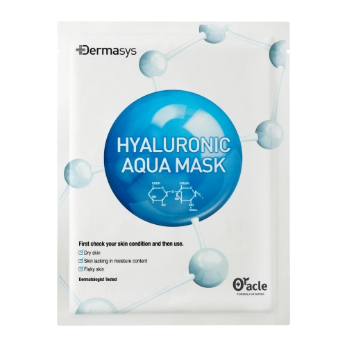 Dr.Oracle – DERMASYS Hyaluronic Aqua Mask – Mască hidratantă pentru față cu acid hialuronic și aloe – 1 buc./25 g