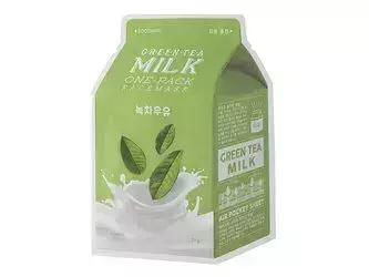 A'pieu - Milk One Pack - Green Tea Milk - Mască de față cu extract de ceai verde - 21g