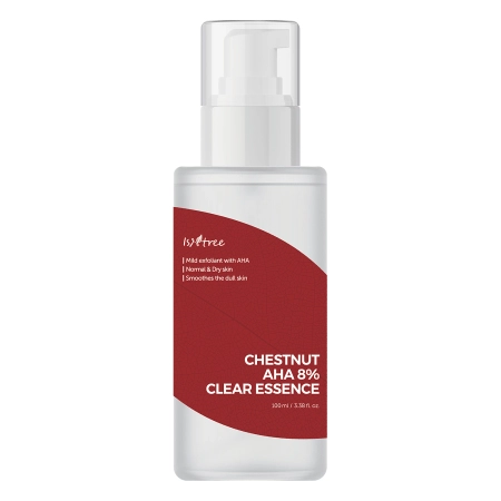 Isntree - Chestnut AHA 8% Clear Essence  - Esență facială cu acid lactic și glicolic - 100ml