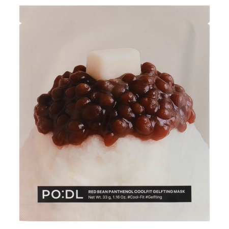 PO:DL - Red Bean Panthenol Coolfit Gelfting Mask Set - Set de măști gel calmante pentru față - 4 × 33 g