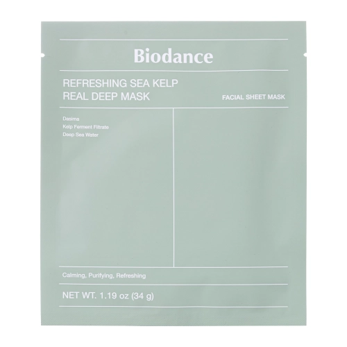 Biodance - Refreshing Sea Kelp Real Deep Mask - Mască de față calmantă și hidratantă - 1pc/34g