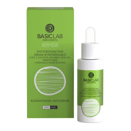 BasicLab - Esteticus - Light & Quiet - Ser antioxidant de echilibrare cu vitamina C 15% - 30ml